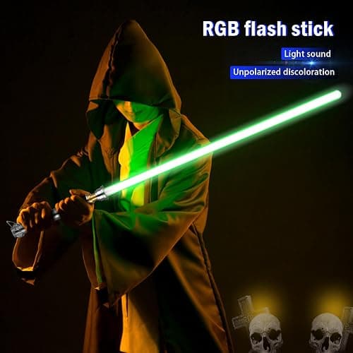 LIHTJOYFUN Lightsaber,Metal Dueling Light Saber, Smooth Gesture Swing,USB Rechargeable Lightsabers with 18 Set Sound Effects with 19 Colors Change,Light Saber Sword Toy（Luke） thumbnail 7