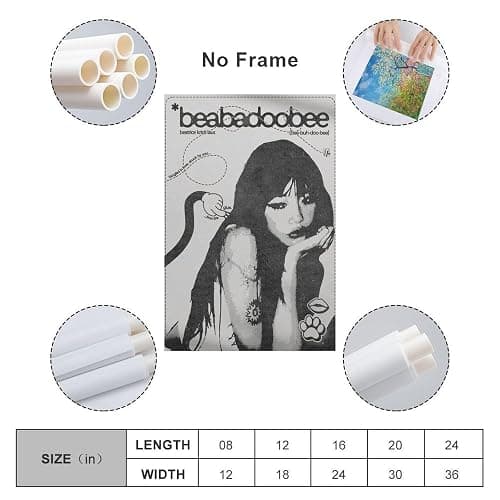 Aovtysa Beabadoobee Canvas Poster Wall Decorative Art Painting Living Room Bedroom Decoration Unframe-style08x12inch(20x30cm) thumbnail 2
