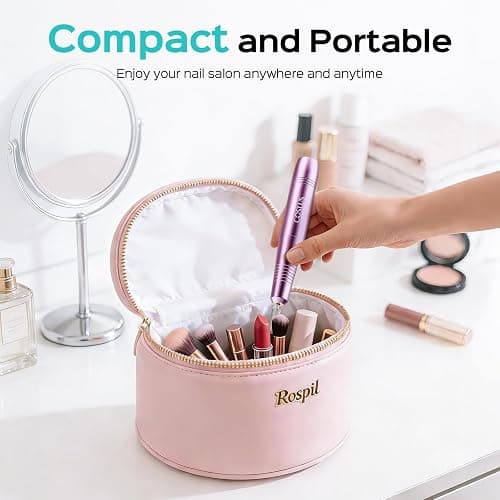 COSLUS C40 Electric Nail Drill, Nail Files for Gel Acrylic Nature Nails, Adjustable Speed 0-20000RPM, Portable Manicure Pedicure Set with 6 Drill Bits 31 Sanding Bands, E File Beginner Girl Women Mum thumbnail 8