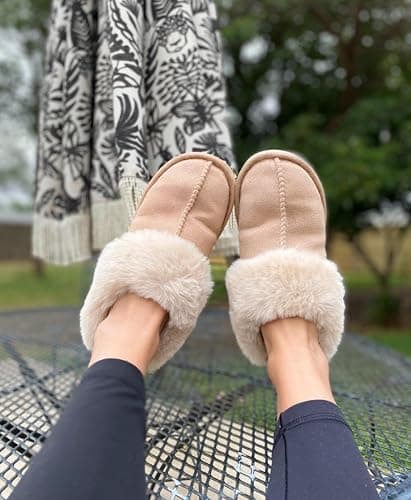 Adorllya Slippers for Women Men Cozy Memory Foam Plush Fleece House Shoes Furry Wool-Like w/Indoor Outdoor thumbnail 4