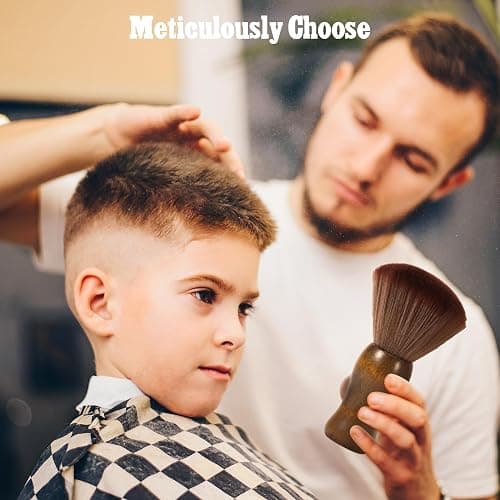 SALONSILK Barber Neck Duster Shaving Brush Set, 5 in 1 Professional Barber Accessories Cleaning Supplies, Hair Cutting Cleaning Hairbrush Styling Tool - 5PCS thumbnail 6