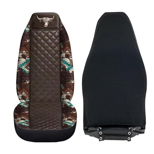 Howilath Bull Print Car Seat Cover Set of 2 Elastic Interior Accessories Front Bucket Seat Covers Fit SUV Sedan Truck, Easy to Install thumbnail 4