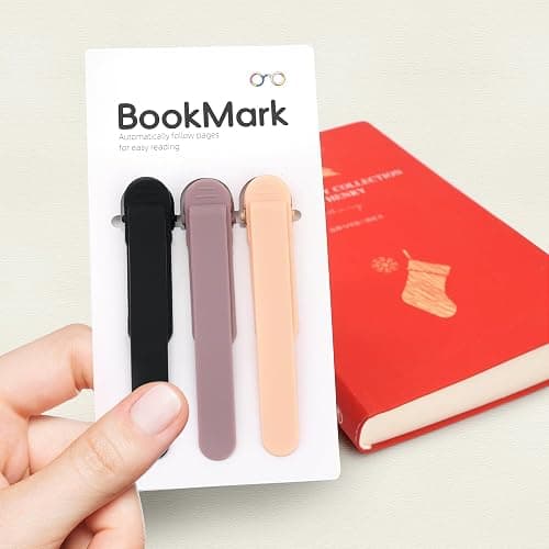 SMUK 3pcs Automatic Bookmark, Silicone Book Marks for Reading Women, Men, Kids, Book Lovers, Cute Unique Book Markers for Reading, Reading Accessories Gifts for Book Lovers thumbnail 5