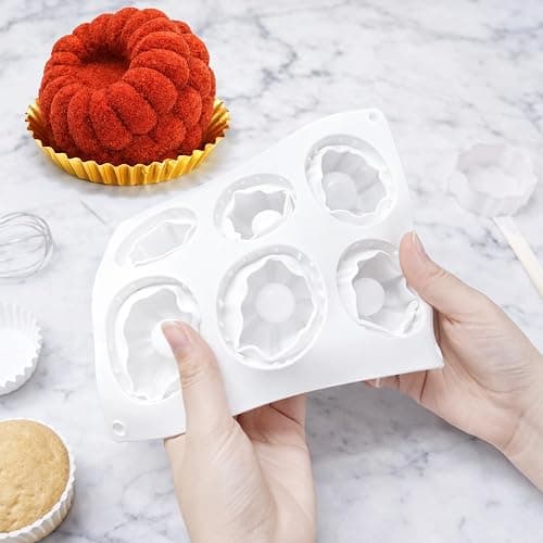 Juome 3D Raspberry Silicone Molds for Mousse Cake - 6 Cavity Fruit Pudding Raspberry Mold for Baking Pastry, Ice Cream, Cake Decoration Mould Supplies thumbnail 8
