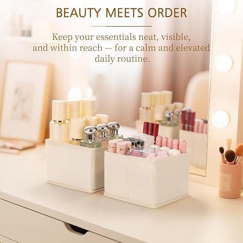 Criusia 15 Pack Drawer Organizer for Clothes, Foldable Dresser Dividers with 3 Sizes, Fabric Storage Bins – Beige thumbnail 6
