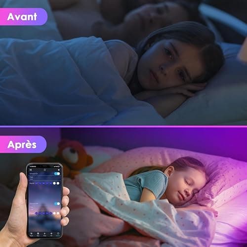 HOVVIDA Ruban LED 20M, 30 LED/Mètre, 2x10M, 24V RVB Bande LED, 600 LED, APP et Télécommande, Synchronisation de la Musique, Mode Minuterie, pour Chambre, Salle de Jeux, Fête, Festival thumbnail 7