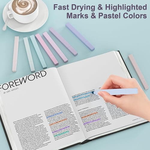 AUYAARS 12 PCS Aesthetic Highlighters Set, 12 Pastel Color Cute Highlighters, No Bleed Chisel Tip Marker Pens for Bible Study, Journaling, Notes, Office, School Supplies thumbnail 6