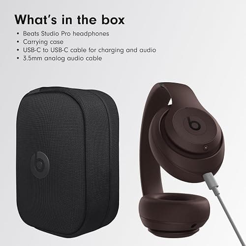 Beats Studio Pro - Premium Wireless Over-Ear Headphones- Up to 40-Hour Battery Life, Active Noise Cancelling, USB-C Lossless Audio, Apple & Android Compatible - Deep Brown thumbnail 7