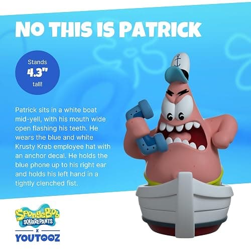 Youtooz No, This is Patrick 4.3" Vinyl Figure, High Detailed Collectible Spongebob Collection thumbnail 4