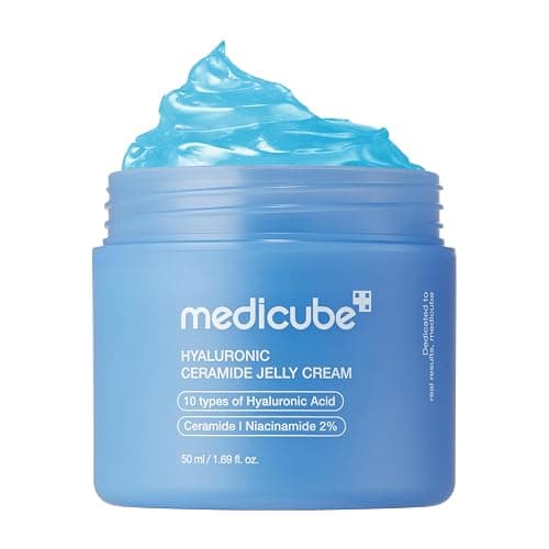 medicube Jelly Cream with Hyaluronic Acid for Long-lasting Hydration | Daily Moisturizer with Hyaluronic Acid, Ceramides, Multi Peptides - Supports Skin's Barrier, All Skin Types, 1.69 fl.oz - Image 1