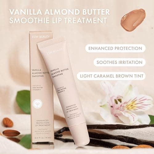 ESW Beauty Vanilla Almond Butter Lip Treatment - Light Caramel Brown Tint with Shea Butter, Vitamin E, Vanilla & Almond for Enhanced Protection & Skin Barrier Support thumbnail 3
