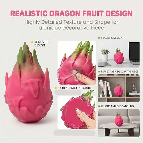 Dragon Fruit Squishy - Giant Dragonfruit Squishy Jumbo for Adults thumbnail 3