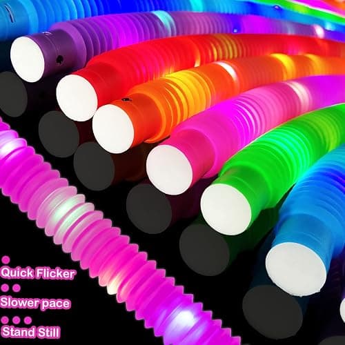 Glow Sticks Party Favors for Kids 12 PCS-Christmas Glow in Dark Party Supplies for Toddlers,Light Up Necklace Bracelet Accessories for Boys Girls,Neon Decoration for Birthday New Years Eve Camp Care thumbnail 4