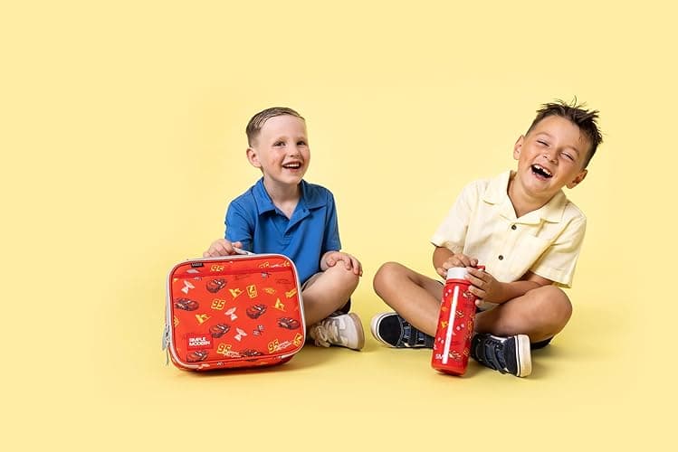 Simple Modern Disney Pixar Lightning McQueen Kids Water Bottle with Straw Lid | Reusable Insulated Stainless Steel Cup for Boys, Girls, School | Summit Collection | 14oz, Cars Lightening Speed thumbnail 3