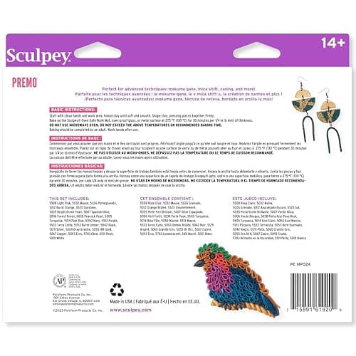 Sculpey Premo 24 Color Sampler of Polymer Oven-Bake Clay, Non Toxic 1.5 lbs., Great for Jewelry Making, Holiday, DIY, Mixed Media and More. Premium Clay Great for clayers and Artists. thumbnail 3