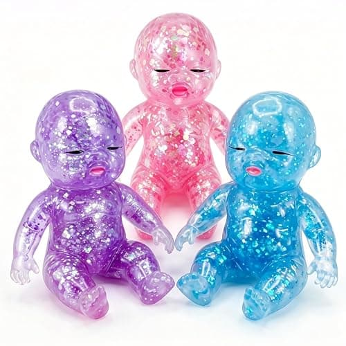 3PCS Squishies Glittery, Slow Rising Squishies, Desk Decor & Anxiety Relief | Soft Squeezable Fidget Toy, Ideal for Birthday Gifts, Party Favors, Easter Basket Stuffers - Image 1