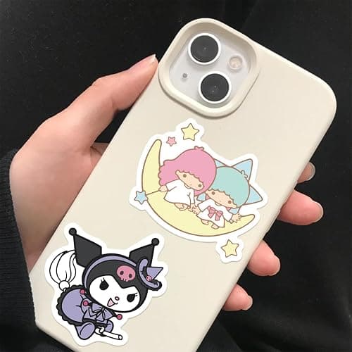 100PCS Sanrio Cartoon Stickers for Water Bottles Laptop Luggage, Hello Cat Kitty Kuromi Mymelody Cinnamoroll Stickers for Adults Teens Waterproof Vinyl Decals (C) thumbnail 5