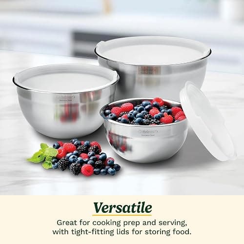 Cuisinart Mixing Bowl Set, Stainless Steel, 3-Piece, CTG-00-SMB thumbnail 2