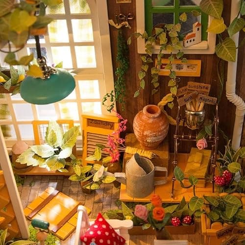 Rolife DIY Miniature House Kit Miller's Garden, Tiny House Kit for Adults to Build, Mini House Making Kit with Furnitures, Halloween/Christmas Decorations/Gifts for Family Friends (Miller's Garden) thumbnail 6