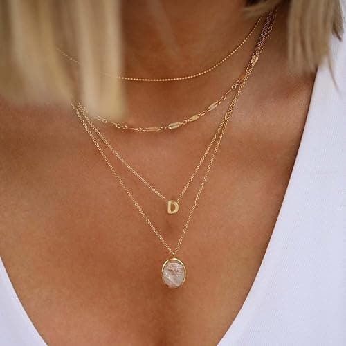 CUEZIY Initial Necklaces for Women Bubble Gold Silver Letter Necklace Dainty Personalized Charm Pendant Name Necklace Cute Non Tarnish Fashion Accessories Teen Gift Trendy Stuff Jewelry Gifts thumbnail 8