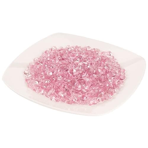 WAYBER Glass Stones, 1Lb/460g Irregular Sea Glass Dercorative Rocks Non-Toxic Artificial Crystal Pebbles for Aquarium Decoration/Vase Filler/Table Scatter/Handcraft/Jewelry Making/Gems Display, Pink thumbnail 5