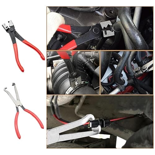 Yuesstloo 16 Pcs Hose Clamp Pliers Set, Hose Clamp Removal and Installation Tool with Long Flexible Plier & Electrical Disconnect Pliers for Automotive Coolant Radiator Heater, Water Hoses, Fuel Lines thumbnail 7