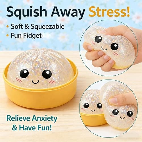 Glitter Dumpling Squishy, 2026 New Dumpling Squishy Mystery Box - 10 Colors Random Mystery Gift Box, More Surprises (Random -1PC) thumbnail 3