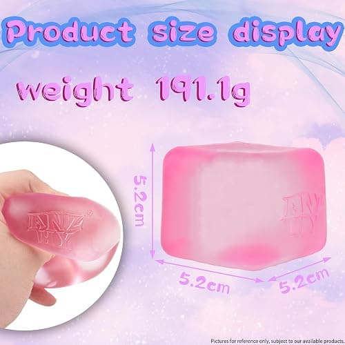 Stress Cube for Kid & Adults, Gel Filled Squishy Toys for Kids Stress Relief - High Density Squeeze Balls for Students Calming - Fidget Squishy Toys for Anxiety Relief thumbnail 2