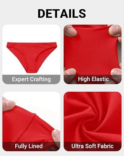 Tempt Me Women Low Rise Bikini Bottoms - Moderate Coverage Bathing Suit Bottoms Low Waisted Swimsuit Bottoms Brief 2025 thumbnail 6