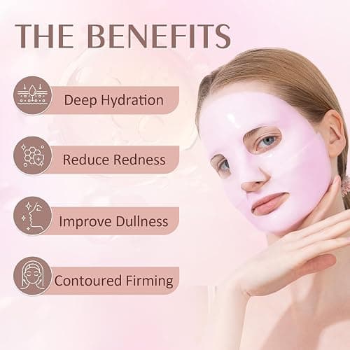 sylvérie Rose Bio-Collagen Face Masks, 10 Pack Hydrating Facial Mask | Skin Care for Women, Moisturizing Beauty Rose Sheet Masks, Spa Gift for Women, Hydrating Mask for All Skin Types thumbnail 4