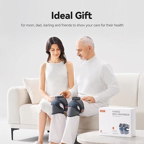 IKEEPFIT Cordless Knee Massager with Heat Vibration for Pain Relief, MAXwarm 4.0[2025 Upgraded] - Electric Heated Knee Brace with 5 Heat Levels and 3 Massage Mode, Gifts for Men Women (Grey, Single) thumbnail 7