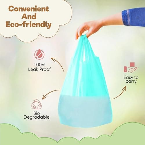 ECO Bambi Baby ™ 100% Biodegradable and Compostable 300 Nappy bags| Antibacterial Diaper Disposal Sacks in Kraft Box | Essentials for Newborn Babies and Young Children thumbnail 5