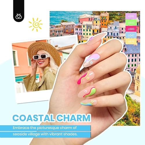 Beetles 85 Pcs Gel Nail Polish Kit with UV Light - 35 Colors Gel Polish Set Travel Diary All in One Manicure Kit with Nails Tips and Base Top Coat Soak Off Home DIY Salon Gifts for Women Girls thumbnail 4