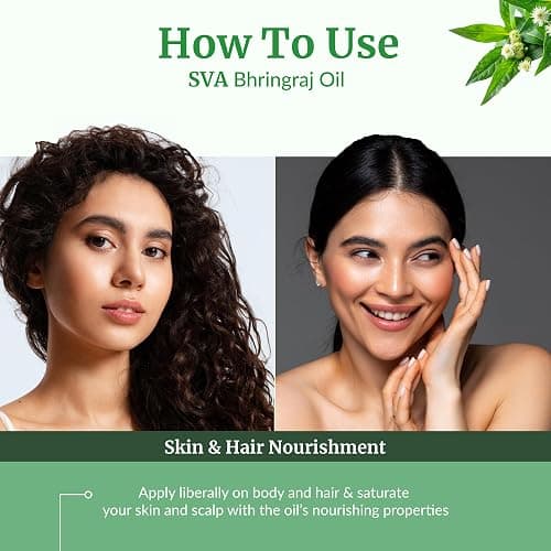 SVA Bhringraj Premium Carrier Oil 4oz (118ml) With Dropper for Hair Oiling, Scalp Massage & Skin Care thumbnail 5
