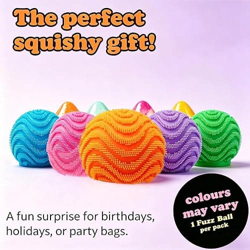 Fuzz Ball Squishy, Stress Balls for Adults Slow Rise Squishies Soft Sensory Squeeze Super Solid Squish Soft Moldable Fidgets Squishy Relief Fidget Sensory for Anxiety Calming (Blue, One Piece) thumbnail 4