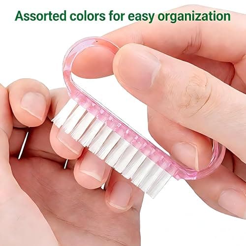 12-Pack Handle Grip Nail Brush(assorted color), Fingernail Scrub Cleaning Brushes for Toes and Nails Cleaner, Pedicure Brushes for Men and Women thumbnail 5