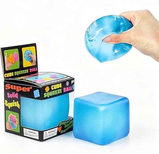 Premium Big Block Cube ,Ice Cube Squishies Toys,Durable, Slow-Rebound fingertip Exquisite Spherical ice Cube with boxGift-Ready (Blue) - Image 1