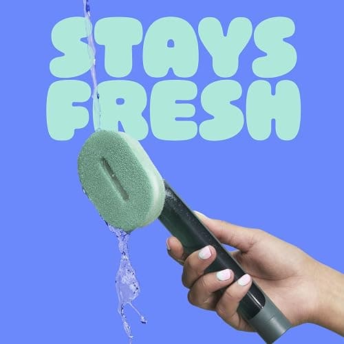 Brite by Scotch-Brite Fillable Dishwand | Household and Kitchen Sponge for Washing Dishes, 1 Dish Wand with Soap Dispenser thumbnail 2