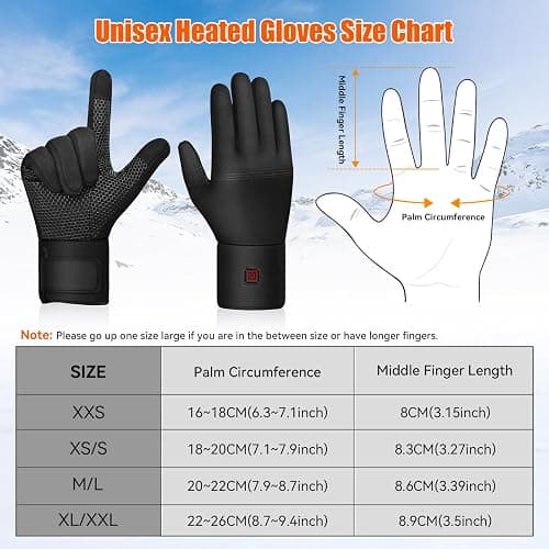 Heated Gloves, 3200mAh Rechargeable Electric Heating Gloves for Men Women with Touchscreen Fingers, Thin Hand Warm Gloves Liners for Winter Riding Ski Snowboarding Hiking Cycling Hunting thumbnail 6