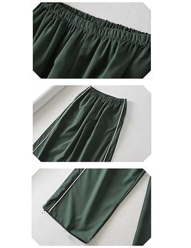 Shebote Womens Parachute Pants Wide Leg Baggy Pants Y2K Elastic Waist Jogger Sweatpants Track Pants Streetwear thumbnail 7