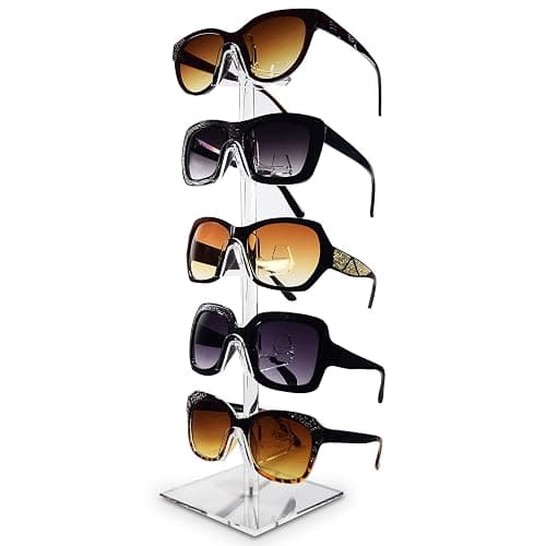 MOOCA 2 Pcs Set Premium Acrylic Sunglass Organizer, Glasses Holder, Sunglass Holder, Glasses Stand, Eye Glass Holder, 5 Frames for Each thumbnail 6