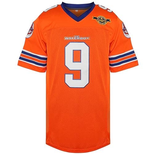 Phoneutrix Bobby Boucher #9 The Waterboy Adam Sandler Movie Mud Dogs Bourbon Bowl Football Jersey - Image 1