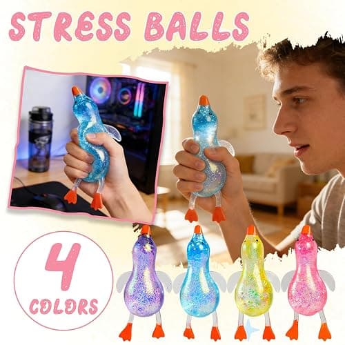 1 Pack Duck Sugar Stress Ball Squishy Toys, Kawaii Squishy Stress Balls, Cute Duck Sugar Ball Squeeze Toys, Party Favors, Easter Basket Stuffers (Random Color) thumbnail 4