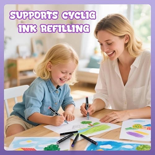 VIDIMAKPRO Alcohol Markers 80 Colors with Base Dual Tip Art Drawing Markers for Kids Students and Adults Comics Sketching Illustration - Refillable thumbnail 8