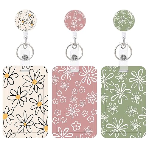 3 Set Heavy Duty Badge Holder with Retractable Reel,ID Badge Holder Key Card Work Badge Clip for Nurse Teacher Student Office Women Men thumbnail 4