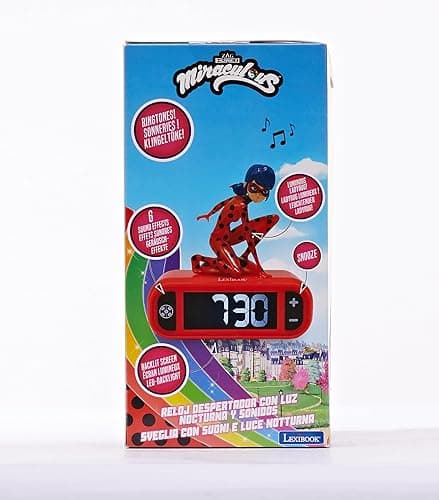 LEXiBOOK - Miraculous Digital Alarm Clock with Night Light Snooze, Clock, Luminous Ladybug, Red Colour - RL800MI thumbnail 12
