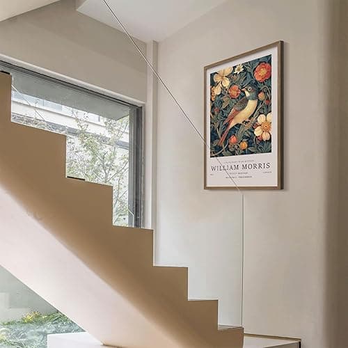 Birds Wall Painting Print Framed Wooden Framewrap Poster William Morris Style Vintage Floral Artwork Nature Picture Gallery Wall Decor For Home And Office 12x16 Inch thumbnail 7