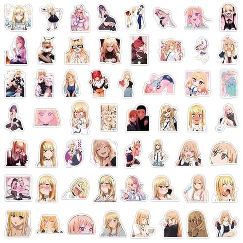 LTZSTONE Cartoon My Dress-Up Darling 55pcs Stickers for Water Bottles,Vinyl Waterproof Durable Laptop Sticker(XSGYRAHFX) thumbnail 4