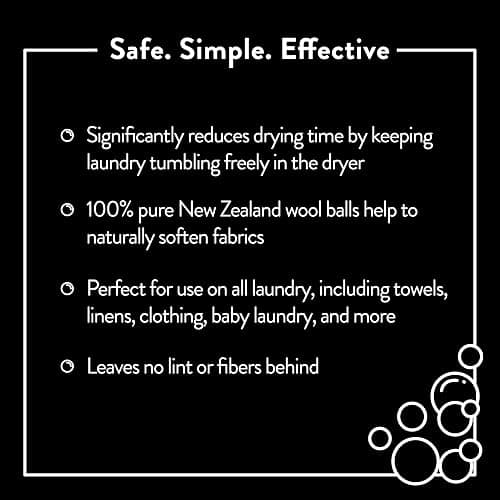 Molly's Suds Wool Dryer Balls | Natural Fabric Softener, Hypoallergenic, Reusable, Unscented, Reduce Drying Time | Large, Mixed Set of 6 thumbnail 3