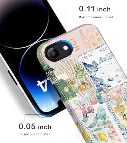 Amzfield Compatible with iPhone 16e/17e Cse, Aesthetic Summer Phone Case Cute Italy Culture Collage for Girl Women, Scratch Resistant Shockproof Protective Girly Case for iPhone 16e for iPhone 17e thumbnail 3